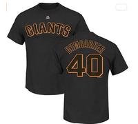 Majestic Boys San Francisco Giants Bumgarner #40 Maglietta Nera, L