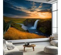 Majestic - Carta da parati fotografica multicolore con cascata di montagna, in tessuto non tessuto, decorazione per camera da letto, soggiorno, 300 x 210 cm, sfondo decorativo per la stanza dei