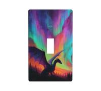 Majestic - Copertura decorativa per interruttore della luce a forma di drago del Nord, 1 banda, per cucina, casa colonica, camera da letto, bagno, decorazione artistica