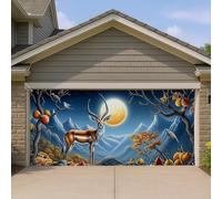 Majestic - Copertura per porta del garage, motivo: animali selvatici a tema natura, decorazione per porte del garage, decorazione autunnale per esterni e interni, per vacanze e stagioni, 400 x 180 cm