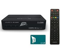 Majestic DEC 265 SAT - Decoder satellitare tivù sat, supporto HEVC MAIN 10, telecomando programmabile, smart card HD e ingresso USB