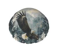 Majestic Eagle che vola in una cuffia da a innevata, design a doppio strato, riutilizzabile, impermeabile, comoda ed elegante