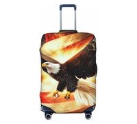 Majestic Eagles Soar Above The Banner - Copertura elastica per valigia, da viaggio, con stampa, antigraffio, Nero , L