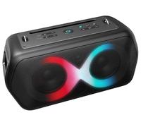 Majestic FIRE 39 - Speaker Wireless audio 5.3, Luci LED multicolor 13 effetti, ingressi USB/Micro SD/AUX/Mic/Chitarra, TWS, IPX4, Batteria ricaricabile, tracolla per il trasporto