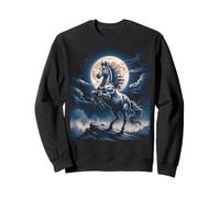 Majestic Horse Moonlight Fantasy Art Felpa