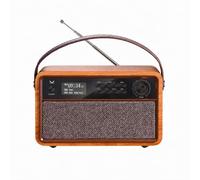 Majestic LIDIA Radio Portatile DAB+ FM Bluetooth con Telecomando, Lettore MP3 USB MicroSD, Batteria Ricaricabile 1800mAh, Display LCD Regolabile, Sveglia Doppio Allarme, Snooze, AUX, USB-C