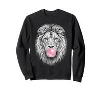 Majestic Lion Blowing Pink Bubble Gum Art Felpa