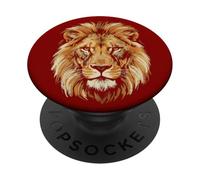 Majestic Lion Head Vintage Safari Ritratti Re PopSockets PopGrip Adesivo