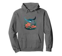 Majestic Manta Ray Scena subacquea Felpa con Cappuccio