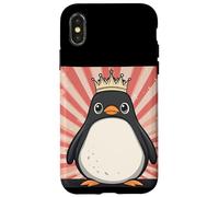 Majestic Penguin porta le risate per re e regine Custodia per iPhone X/XS