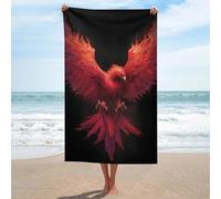 Majestic Phoenix con grandi ali, telo mare in microfibra senza sabbia, asciugamano da doccia grande, multiuso, assorbente, per bagno e piscina, 130 x 80 cm