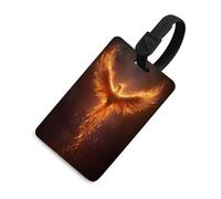 Majestic Phoenix Rising from Darkness - Targhetta per bagagli da viaggio, valigia, bagaglio