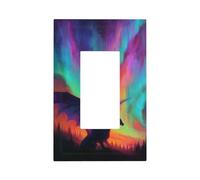 Majestic - Placca da parete per interruttore della luce del drago del Nord, copertura a bilanciere singolo, 1 banda, decorazione per presa di corrente per casa, cucina, camera da letto, bagno