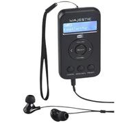 MAJESTIC - Radio Portatile DAB / DAB+ / FM Batteria Ricaricabile con Auricolari e Laccio per il Trasporto Colore Nero