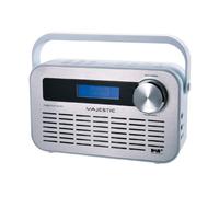 MAJESTIC Radio Portatile Digitale Argento con RDS e 40 Stazioni