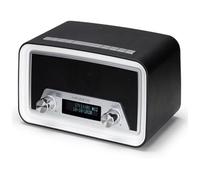 MAJESTIC - Radiosveglia Vintage Digitale DAB / DAB+ / FM RDS PLL Ingresso USB per Ricarica Smartphone e Tablet Colore Nero