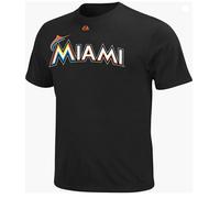 Majestic Ragazzi Miami Marlins Fernandez 16 Player No. T-Shirt, Nero, L 14/16