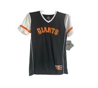Majestic Ragazzi San Francisco Giants Curveball Babe Scollo V Moda Top, Nero, M