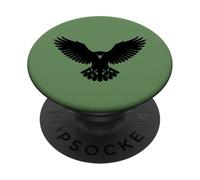 Majestic Raptor Black Silhouette Ali Diffusione Uccello Rapace PopSockets PopGrip Adesivo