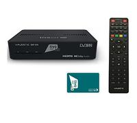 Majestic SAT 270 - Decoder satellitare tivù sat, supporto HEVC MAIN 10, telecomando programmabile, smart card HD e ingresso USB