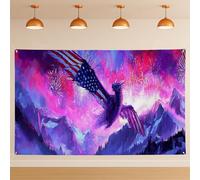 Majestic - Sfondo patriottico con fenice, vibrante fantasia artistica ispirata alla bandiera, sfondo fotografico per celebrazioni del giorno dell'indipendenza, 180 x 109 cm