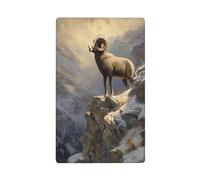 Majestic Sheep On Mountain Ledge - Placca da parete vuota per interruttore della luce, decorativa, 1 banda, per cucina, camera da letto, bagno, dimensioni 11,4 x 7 cm