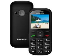 MAJESTIC - Sileno31 Senior Phone Display 2.2 pollici +Slot MicroSD Bluetooth con Tasti Grandi + SOS Fotocamera Colore Nero - Italia