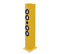 Majestic TS 84 BT USB SD AX - Altoparlanti a torre con Bluetooth, Ingressi USB/SD/AUX-IN, radio FM, telecomando, Giallo
