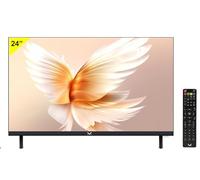 Majestic TV 224FL V1 - Televisore Frameless LED HD READY 24", DVB-T/T2 e DVB-S/S2, Telecomando, USB, HDMI, VGA, ingresso CAM CI+, Nero