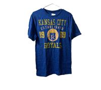 Majestic Uomo Kansas Città Reali Cooperstown T-Shirt, Blu, Piccolo