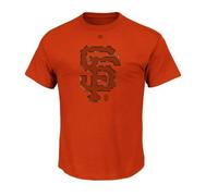 Majestic Uomo San Francisco Giants Manica Corta Girocollo T-Shirt, Arancione, L