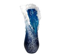 Majestic Wave Vase - Resina, 11,81 x 6,3 x 5,91 cm, decorazione per la casa, vaso per arte a onde fatte a mano, ornamento in resina sculta realistica per tavoli da pranzo, matrimoni, soggiorno