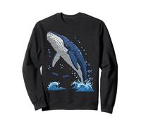 Majestic Whale Leaping from Water with Brick Felpa
