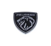 MaJher Car Emblem per Peugeot 1007 2005-2009 ABS Logo Sticker Logo Adesivo Accessorio Emblema del Cappuccio Stemma Front Hood Ornament, Schwarz