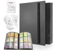 Majillux Album per Carte Collezionabili 396 Tasche e 400 Buste - Porta Carte Yu Gi Oh, Raccoglitore Carte per yugioh, MTG, Stumble Guys, Lorcana - Caccoglitore Carte Magic Impermeabile