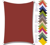 MAJINGC Vela Parasole Impermeabile Dell'ombrellone 3.6X3.6M Vela Ombreggiante, Resistente ai Raggi UV 95%, Vela Ombreggiante per Piscina, Giardino, Terrazza, Parco, Piscina，Campeggio Rosso ruggine
