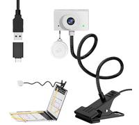 Majiphi Webcam 1080P per PC, Webcam a contatto visivo per computer desktop (bianco)