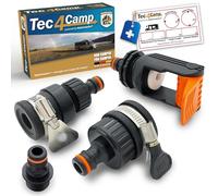 MaJoCompTec® ALLCONNECT set universale di collegamento per rubinetto | collegamento regolabile per rubinetto esterno senza filettatura | set di adattatori per camper, caravan e barca (set di