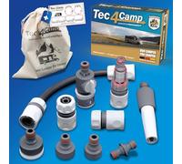 MaJoCompTec® CONNECT-30 Set per serbatoio dell'acqua per camper | Bocchettone di riempimento per caravan, tappo per serbatoio accessori (set di collegamento con filtro, senza adattatore per serbatoio