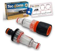 MaJoCompTec DUOCLEAN - Set di filtri per acqua | prefiltro per idropulitrice | filtro sporco con inserto filtro 0,15 mm | accessori per camper, caravan, barca, giardino (set di filtri compatti con
