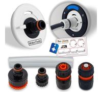 MaJoCompTec® WATERTWIN Tappo per serbatoio con attacco per acqua, tappo per serbatoio dell'acqua, accessorio per camper, roulotte, kit di avviamento, adattatore a 3 pin D:78