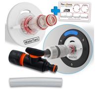 MaJoCompTec® WATERTWIN - Tappo per serbatoio con attacco per acqua, tappo per serbatoio dell'acqua, accessorio per camper, roulotte (PRO-Line con filtro + valvola, adattatore a 3 pin D:78)