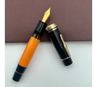 MAJOHN P139 Stilografica Bock #8 F Pistone Rame Ebanite Nero Ediz. Limitata