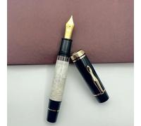MAJOHN P139 Stilografica Bock #8 F Pistone Rame Ebanite Nero Ediz. Limitata