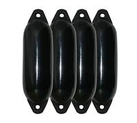 Majoni Set di 4 parabordi per barca Star 25 - colore nero, lunghezza 58 cm