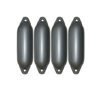 Majoni Set di 4 parafanghi per barca Star 15, colore argento, lunghezza 45 cm