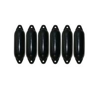 Majoni - Set di parabordi per imbarcazioni, 6 pezzi, Nero , 70 x 24 cm