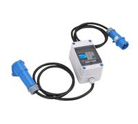 MAJONMMERD Contatore Elettrico Digitale Mobile con Spina CEE, Contatore KWH Esterno Impermeabile IP67 16A, Cavo da 1,4 M per Uso Domestico