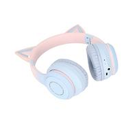 MAJONMMERD Cuffie Bluetooth con Orecchie da Gatto, Altoparlanti 40mm, | Cuffie da Gaming, Custodia in ABS, Bluetooth 5.3, Portata 10m, Microfono Rimovibile, Uso Cablato 3.5mm, Ricarica Tipo C