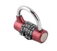 MAJONMMERD Lucchetto a Combinazione Resettabile a 5 Cifre, Lucchetto con Codice, in Acciaio Zincato con Staffa, per Valigia, Armadietto, Viaggio (rosso)